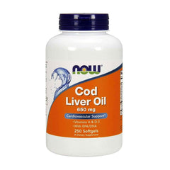 NOW Cod Liver Oil 650mg 250ct in Pakistan - Buy Vitamins