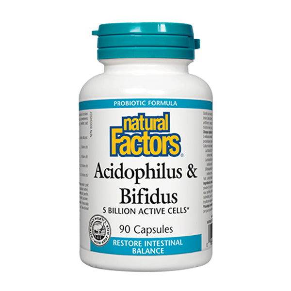 Natural Factors Acidophilus & Bifidus (Probiotic) 5 Billion Active Cells in Pakistan - Buy Vitamins