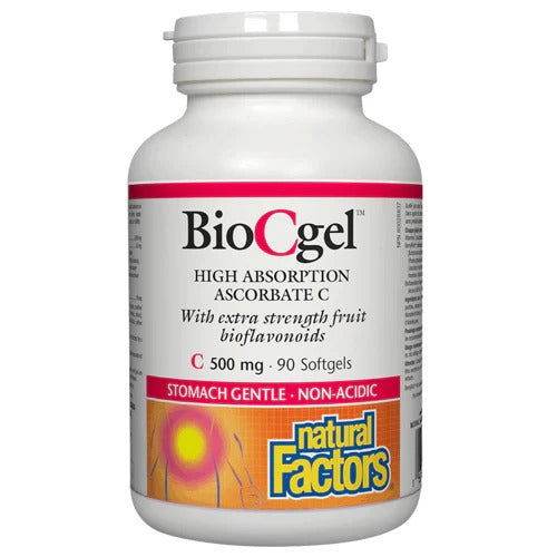 Natural Factors BioCgel (Non-Acidic Vitamin C) 500 mg, 90 Ct in Pakistan - Buy Vitamins