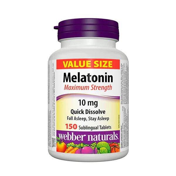 Webber Naturals Melatonin Maximum Strength Quick Dissolve 10mg, 150Ct in Pakistan - Buy Vitamins