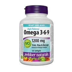 Webber Naturals Omega 3-6-9 1200mg, 60 Ct in Pakistan - Buy Vitamins