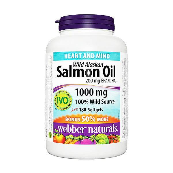 Webber Naturals Wild Alaskan Salmon Oil 1000mg 180 CT in Pakistan - Buy Vitamins