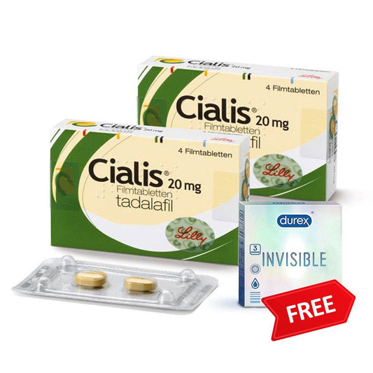 Bundle Offer (2 Cialis 20mg + Free Durex Condom) in Pakistan - Buy Vitamins