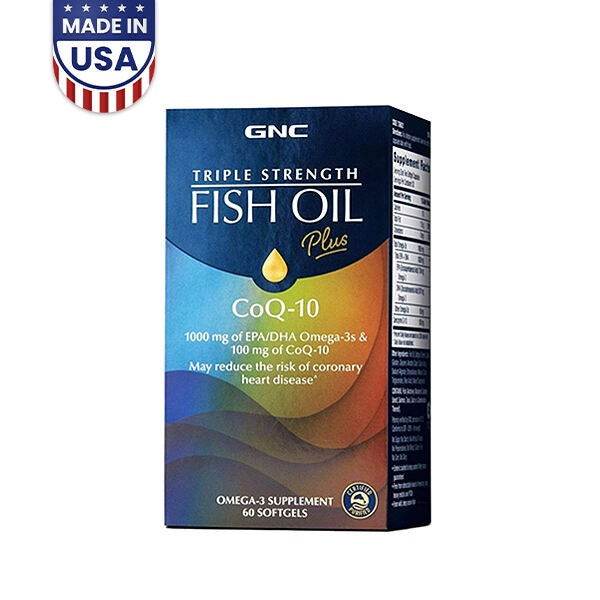 GNC Triple Strength Fish Oil Plus CoQ10 60CT in Pakistan - Buy Vitamins