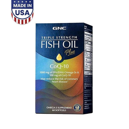 GNC Triple Strength Fish Oil Plus CoQ10 60CT in Pakistan - Buy Vitamins