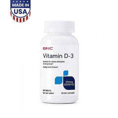 GNC Vitamin D-3 50mcg 2000IU, 180 Tablets in Pakistan - Buy Vitamins