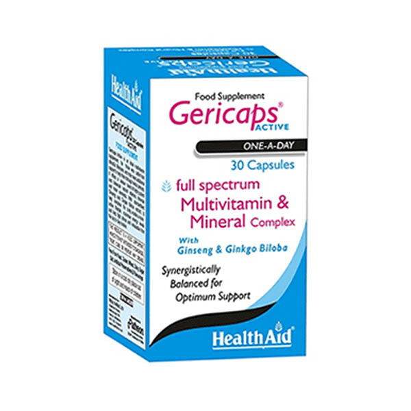 HealthAid Gericaps Active with Ginseng + Ginkgo Biloba 30Ct in Pakistan - Buy Vitamins