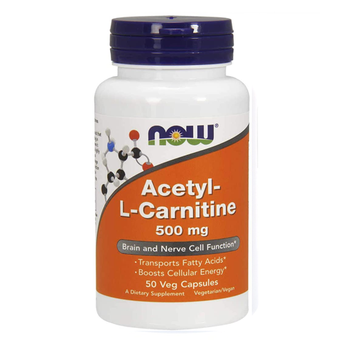 NOW Acetyl-L-Carnitine 500mg, 50Ct - Buy Vitamins