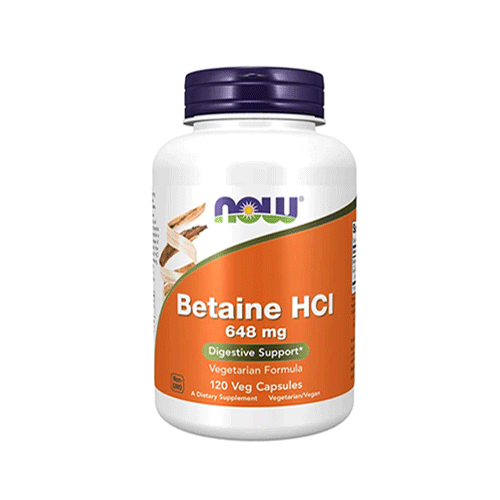 NOW Betaine HCI 648mg, 120Ct - Buy Vitamins