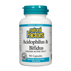 Natural Factors Acidophilus & Bifidus (Probiotic) 5 Billion Active Cells in Pakistan - Buy Vitamins