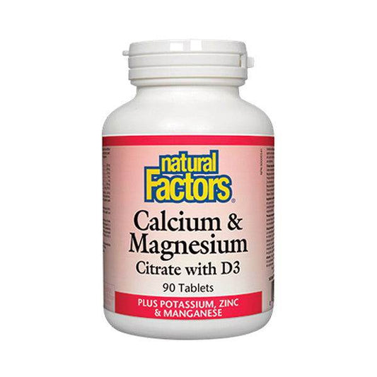 Natural Factors Calcium & Magnesium Citrate with D3 90 Ct in Pakistan - Buy Vitamins