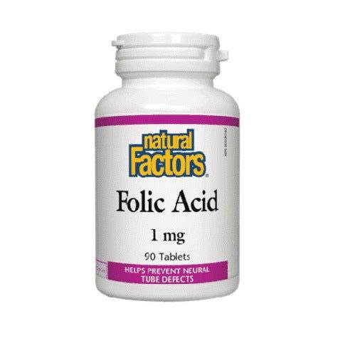 Natural Factors Folic Acid 1000mcg (1mg), 90 Ct in Pakistan - Buy Vitamins