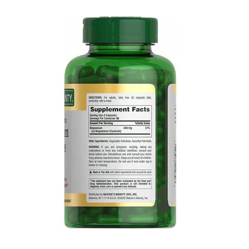 Natures Bounty Magnesium Glycinate 240mg 180ct