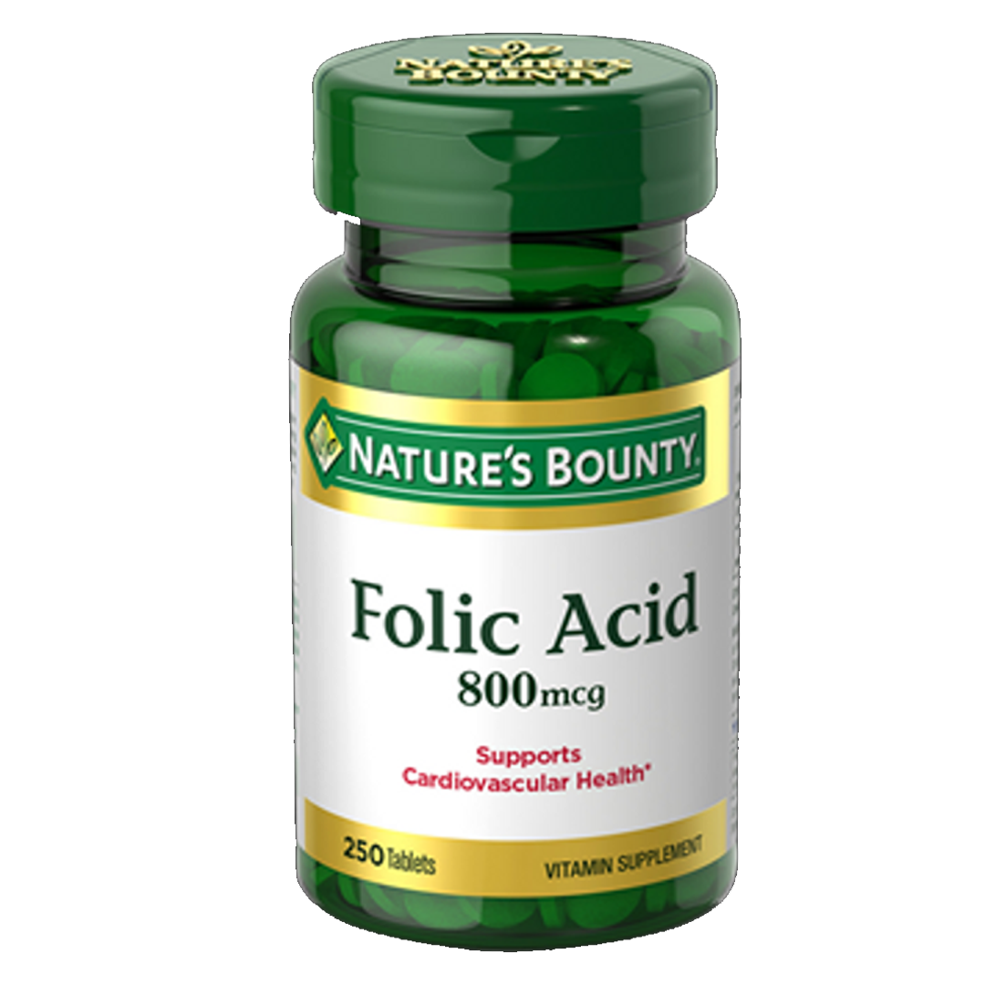 Natures Bounty Folic Acid 800mcg (250Ct) - Buy Vitamins