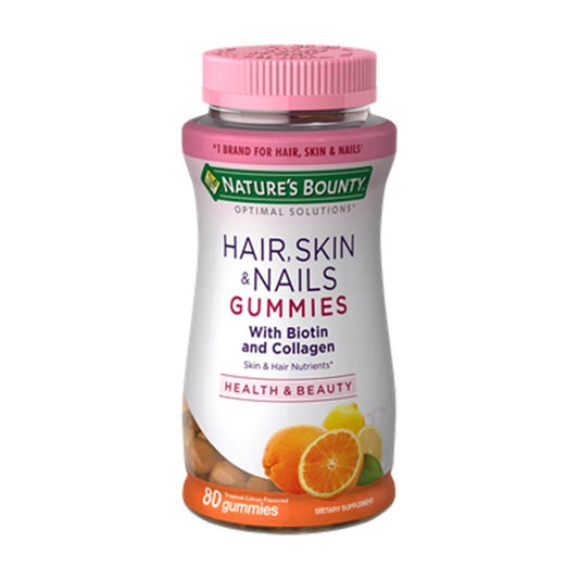 Natures Bounty Hair, Skin, & Nails with biotin & Collagen 80 Gummies in Pakistan - Buy Vitamins