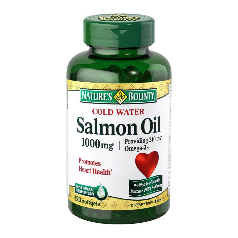 Natures Bounty Salmon Oil 1000mg 120 Softgels in Pakistan - Buy Vitamins