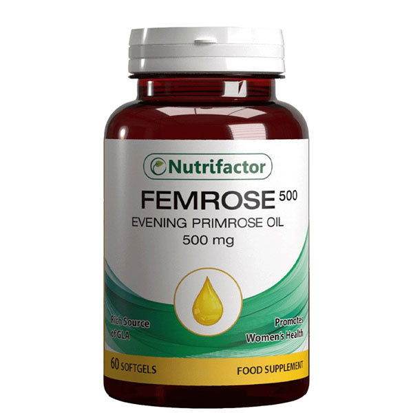 Nutrifactor Femrose Evening Primrose Oil 500mg, 60 Ct in Pakistan - Buy Vitamins