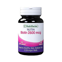 Nutrifactor Nutin (Biotin 2500 mcg), 30 Ct in Pakistan - Buy Vitamins