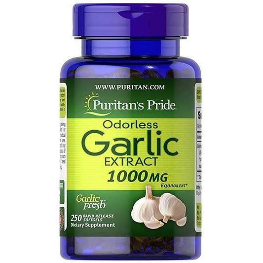 Puritans Pride Odorless Garlic Extract 1000mg, 250Ct in Pakistan - Buy Vitamins