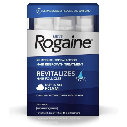 Rogaine Minoxidil Foam 3 Month Supply For Hair Regrowth in Pakistan - Buy Vitamins