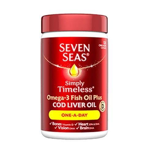 Seven Seas Simply Timeless One-A-Day Cod Liver Oil, 120Ct in Pakistan - Buy Vitamins