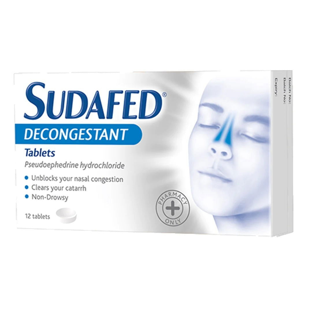 Sudafed Decongestant 12 Tablets - Buy Vitamins