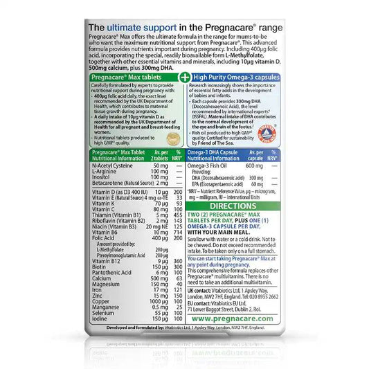 Vitabiotics Pregnacare Max in Pakistan - Buy Vitamins
