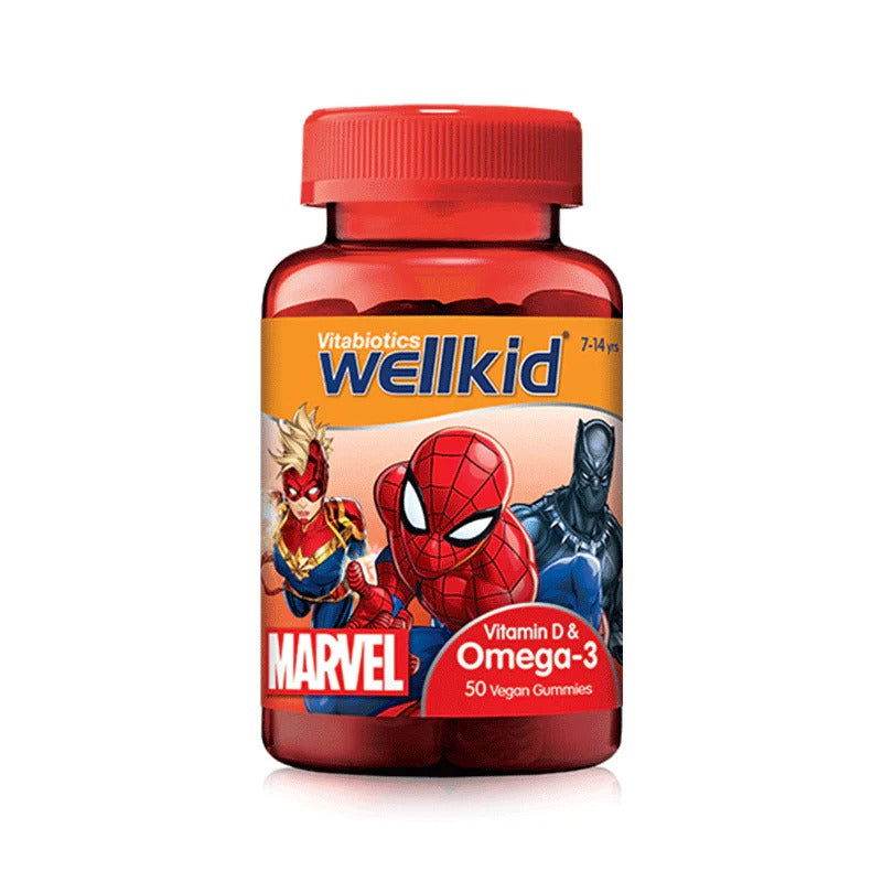Vitabiotics Wellkid Marvel Omega-3 with Vitamin D 50ct in Pakistan - Buy Vitamins