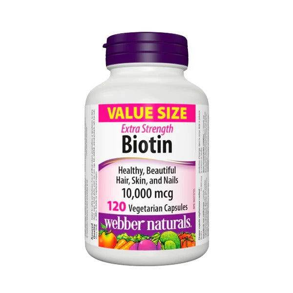 Webber Naturals Extra Strength Biotin 10000 mcg, 120 Ct in Pakistan - Buy Vitamins